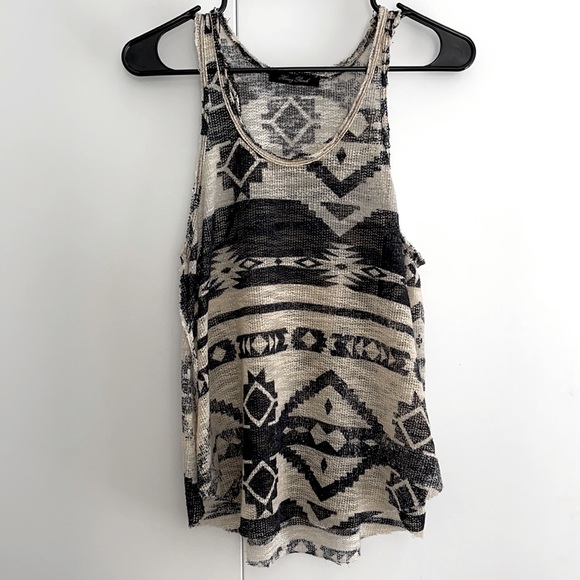 Honey Punch Tops - Mesh southwestern tank top